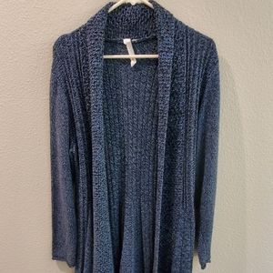 NY Collection Cardigan, Size L, Blue